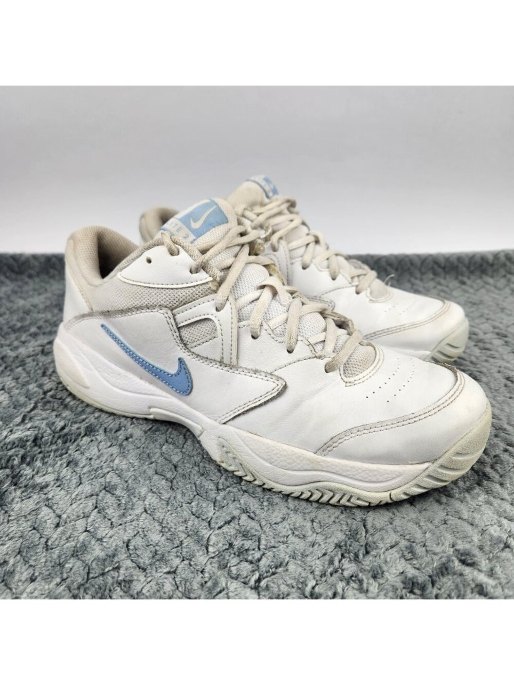 Nike Court Lite 2 Sneakers Womens Size 9.5 White Blue Tennis Shoes AR8838-112
